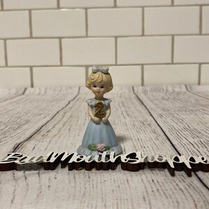 Vintage Enesco Growing Up Birthday Girls Porcelain Figurine - Blonde, 2